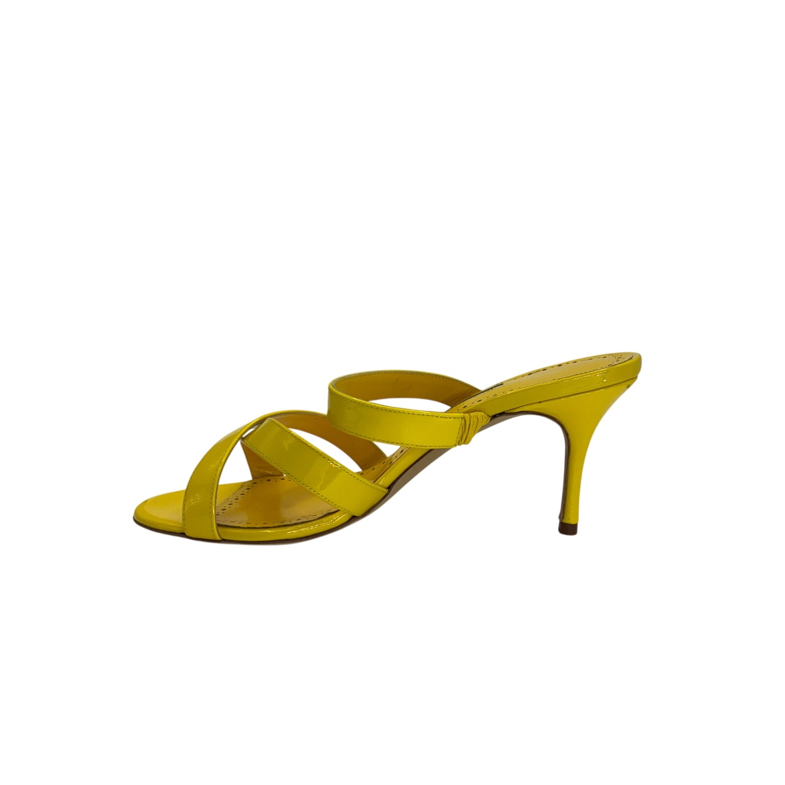 Manolo Blahnik Callamu 50 Patent-Leather Mules